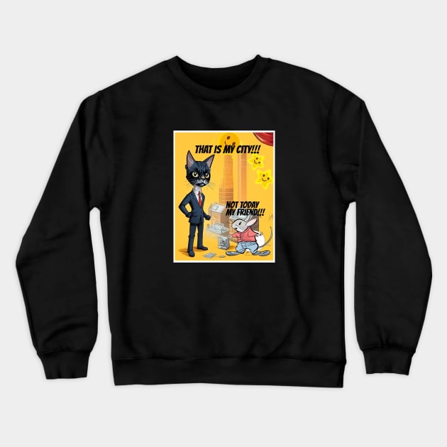 cat vs mouse Crewneck Sweatshirt by ElArrogante